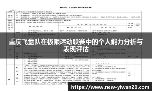 重庆飞盘队在极限运动联赛中的个人能力分析与表现评估